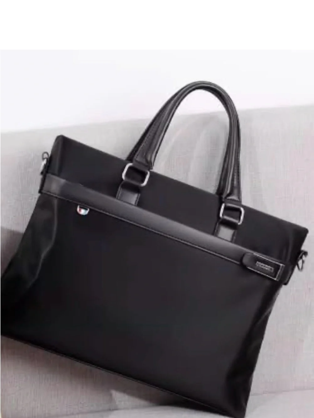 Women Black Briefcase Tote Bag - Business Travel Laptop Bag